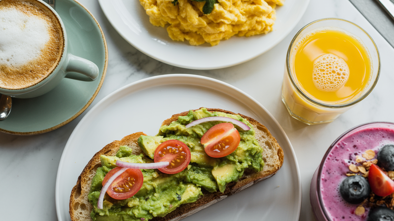 Fresh breakfast spread at Wicked Fresh Cafe